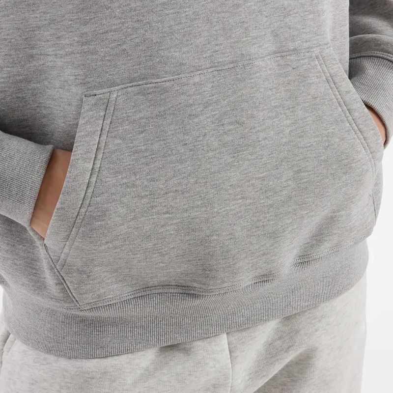 Felpa con cappuccio New Balance donna in pile grigio atletico 6