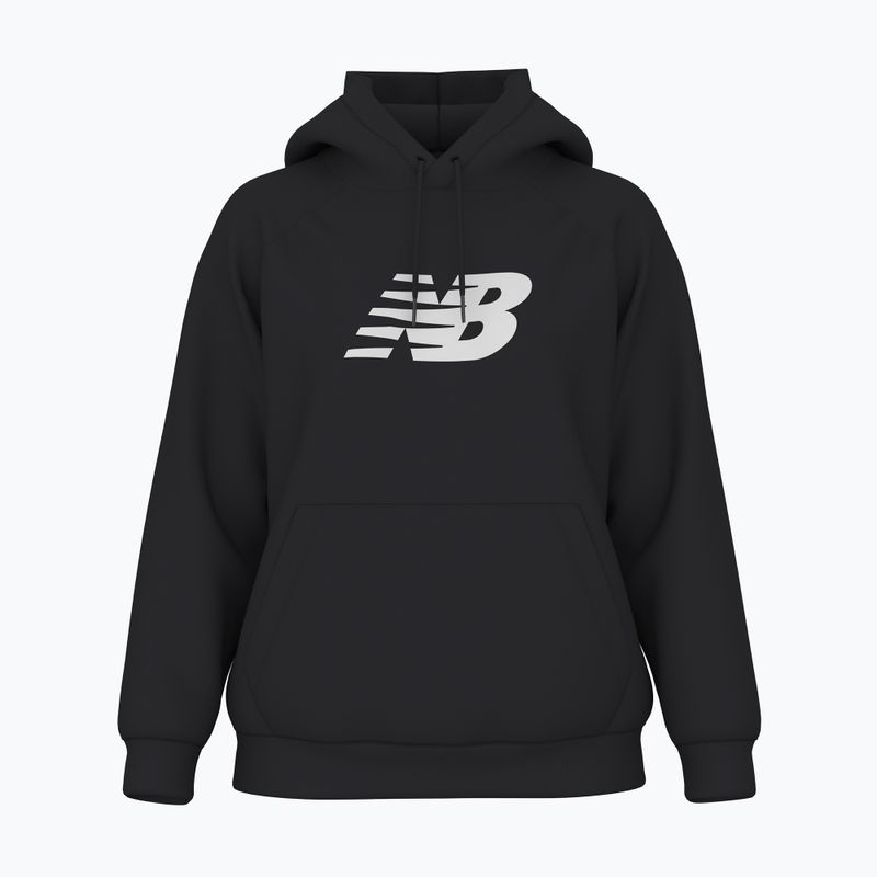 Felpa con cappuccio in pile New Balance donna, nero