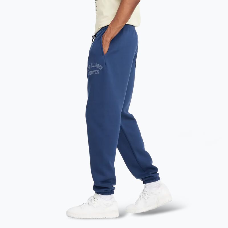 Pantaloni in pile New Balance Uomo Graphic navy 3