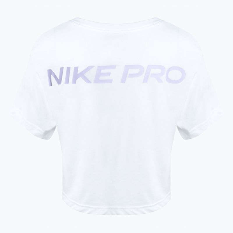 Maglietta da allenamento Nike Dri-Fit Pro donna bianco 2