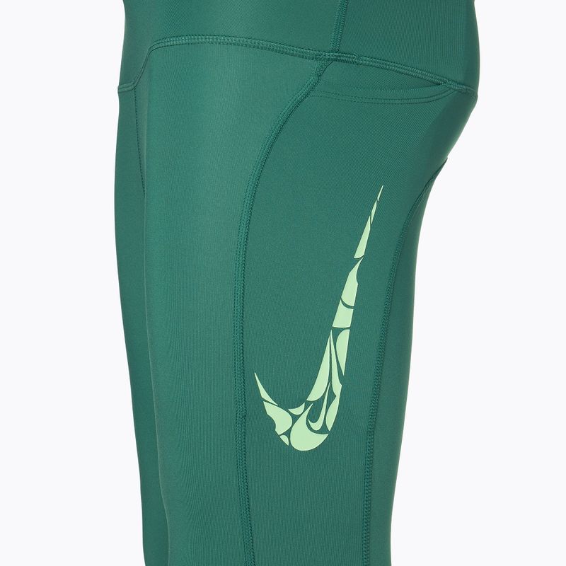 Leggings da corsa donna Nike Fast Mid Rise 7/8 bicoastal/verde vapore 3