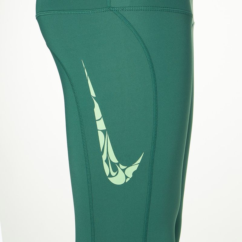 Leggings da corsa donna Nike Fast Mid Rise 7/8 bicoastal/verde vapore 5