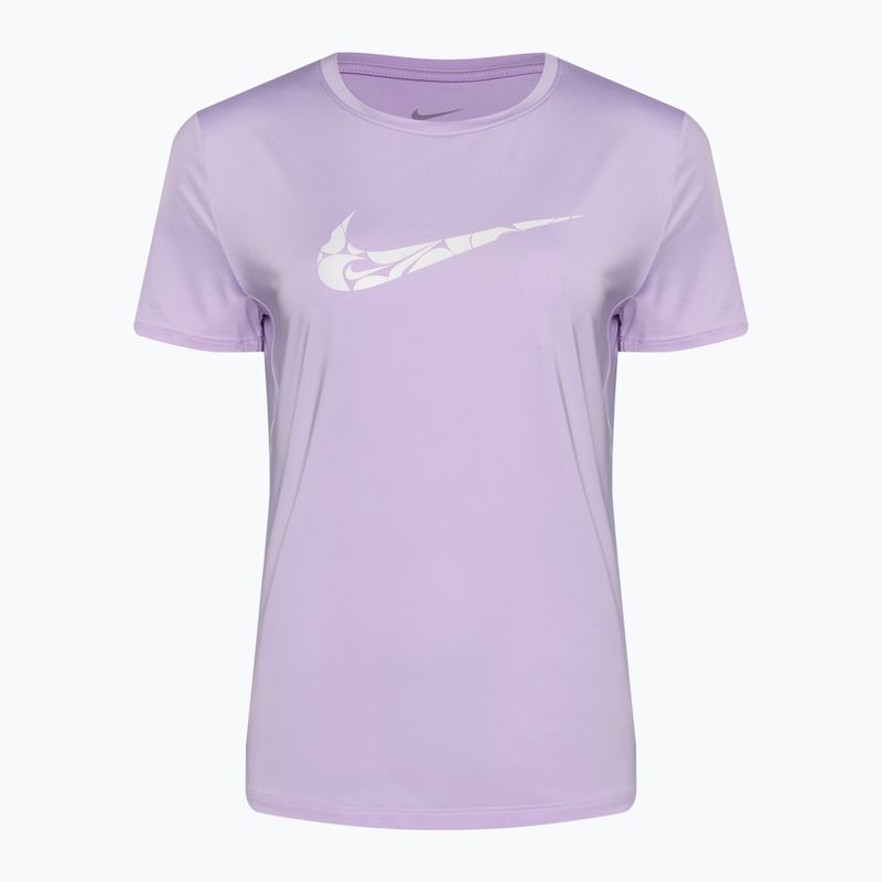 Maglietta Nike One Swoosh donna lilla fiorito/bianco 4