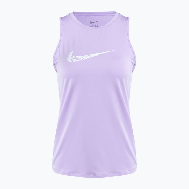 Canotta da running donna Nike One Graphic TT lilla fiorito/bianco