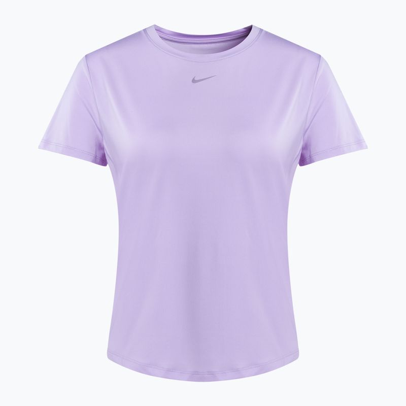 Maglietta Nike One Classic Dri-Fit donna lilla fiorito/nero