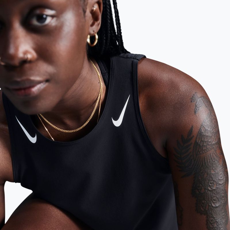 Canotta da running donna Nike AeroSwift Dri-Fit ADV Cropped Tank Top black/white 5