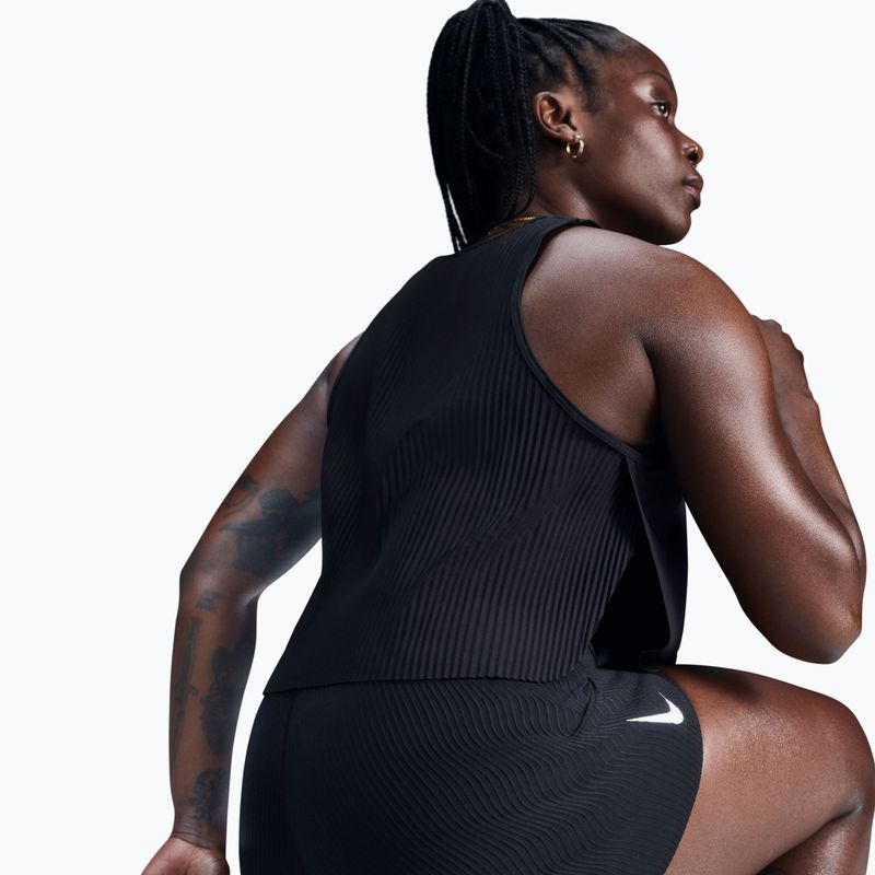 Canotta da running donna Nike AeroSwift Dri-Fit ADV Cropped Tank Top black/white 6