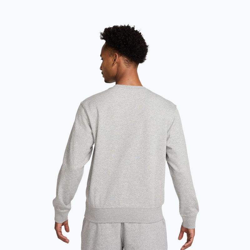 Felpa uomo Nike Club French Terry Crew dark grey heather/white 3