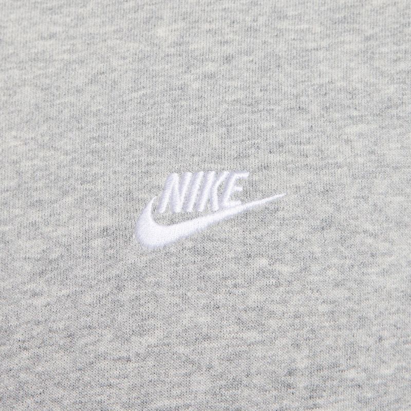 Felpa uomo Nike Club French Terry Crew dark grey heather/white 5