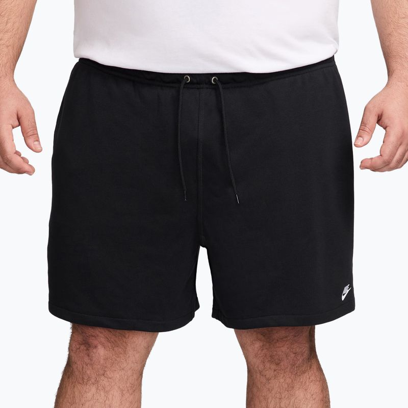 Pantaloncini da uomo Nike Club French Terry Flow black/black/white 4
