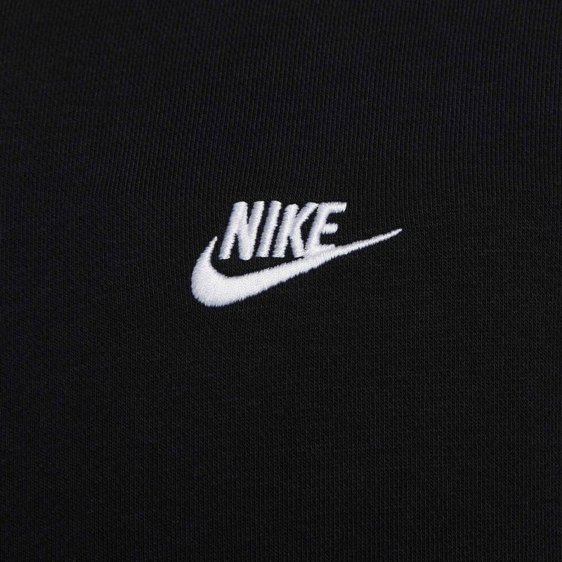 Felpa uomo Nike Club FZ Hoodie black/black/white 7
