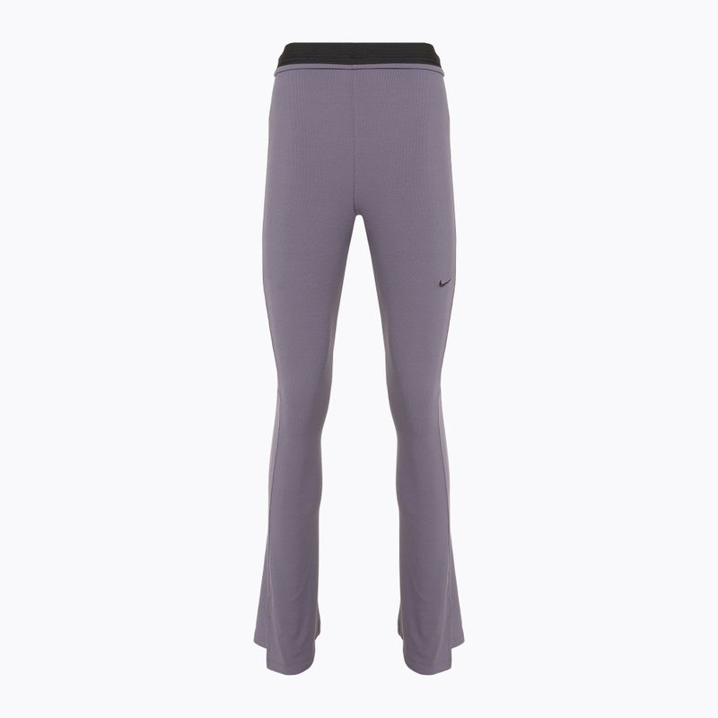 Leggings donna Nike Sportswear Chill Knit Mini-Rib Flared daybreak/nero