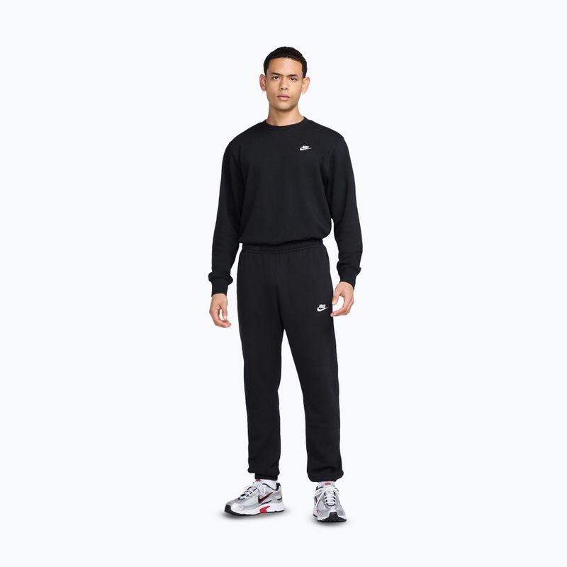 Felpa uomo Nike Club French Terry Crew black/white 2