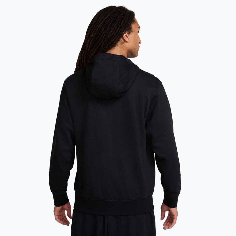 Felpa con cappuccio Nike Club French Terry Uomo nero/nero/bianco 3