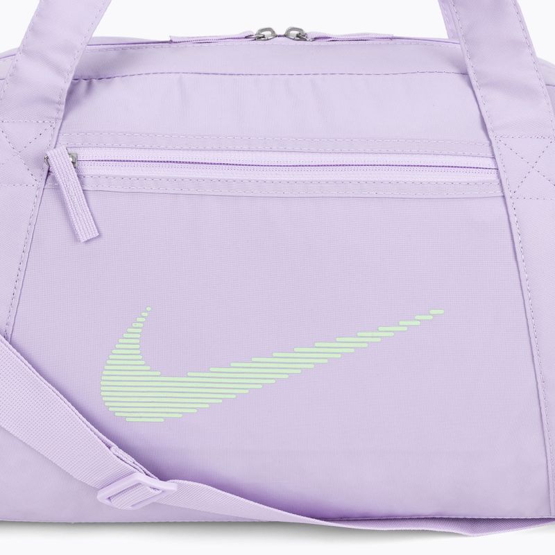 Borsa da allenamento Nike Gym Club da donna 24 l, lilla, lilla, verde evapor. 4