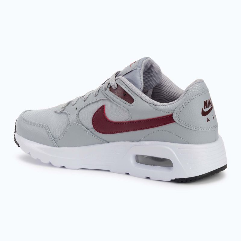 Uomo Nike Air Max Sc lupo grigio / borgogna cotta / bianco / rosso scuro squadra scarpe 3