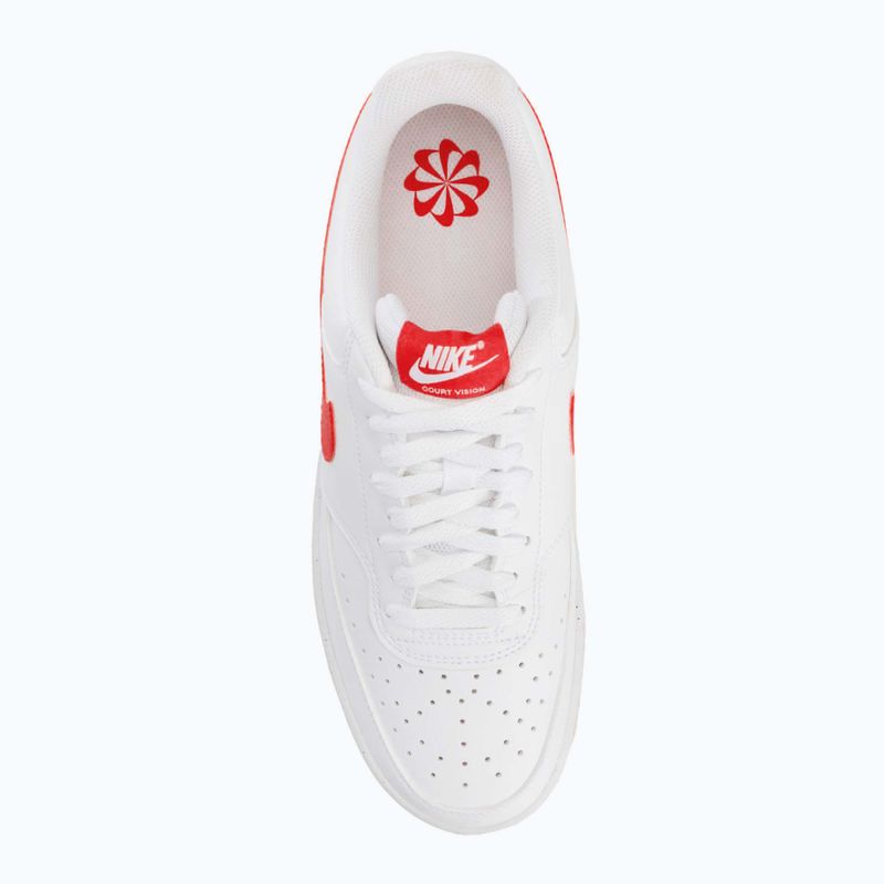 Scarpe da uomo Nike Court Vision Low Next Nature bianco/university red 5