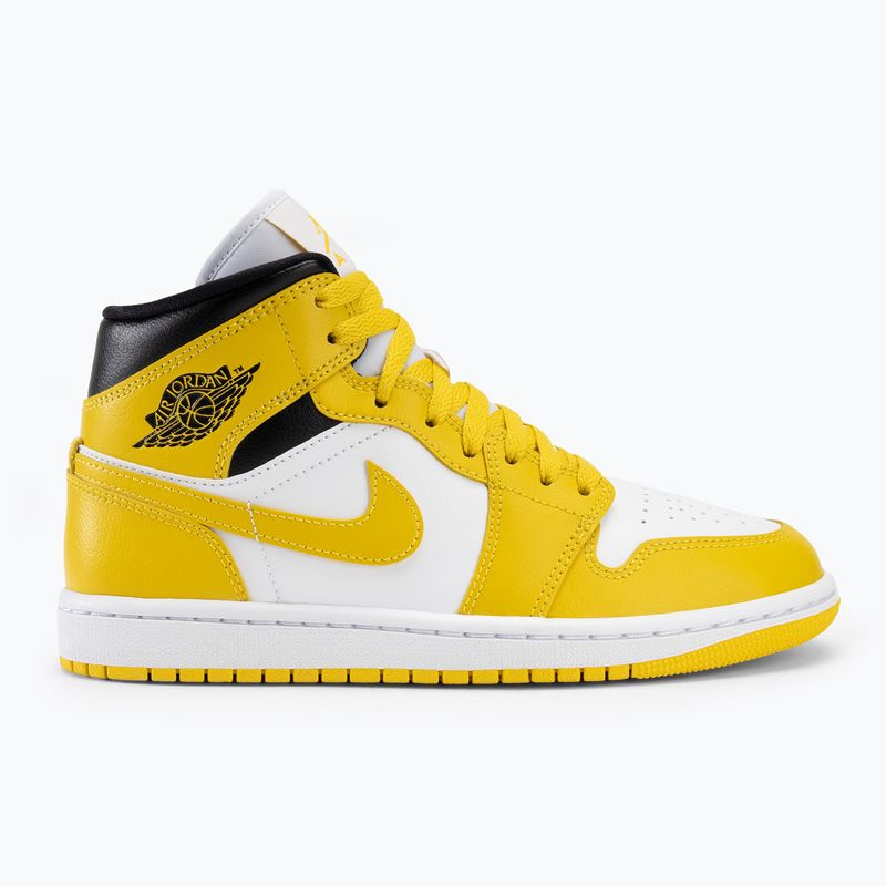 Nike Air Jordan 1 Mid scarpe da donna bianco/nero/zolfo vivo 2