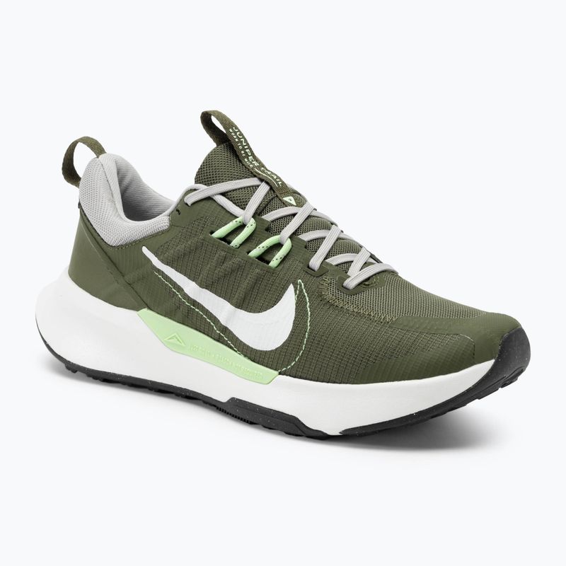 Nike Juniper Trail 2 Next Nature scarpe da corsa uomo medio oliva/ferro chiaro/lilla fiorito/bianco sommitale