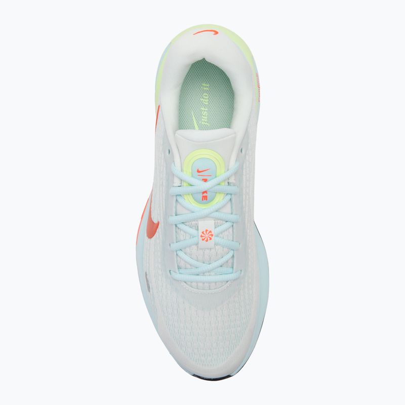 Nike Journey Run scarpe da corsa da donna vertice bianco / ghiacciaio blu / volt a malapena / luminoso cremisi 5