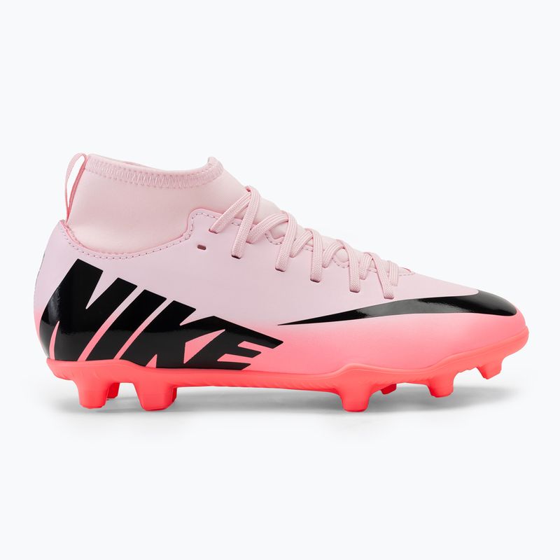 Nike Mercurial Superfly 9 Club FG/MG Junior rosa schiuma/nero scarpe da calcio per bambini 2