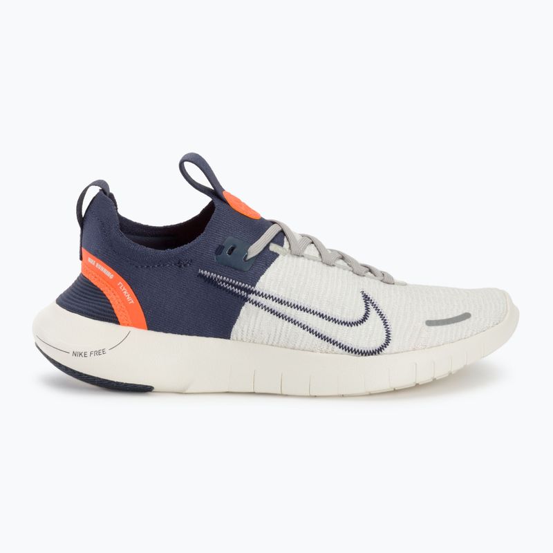 Uomo Nike Free Run Flyknit Next Nature scarpe da corsa luce minerale di ferro / vela / totale arancione / tuono blu 2