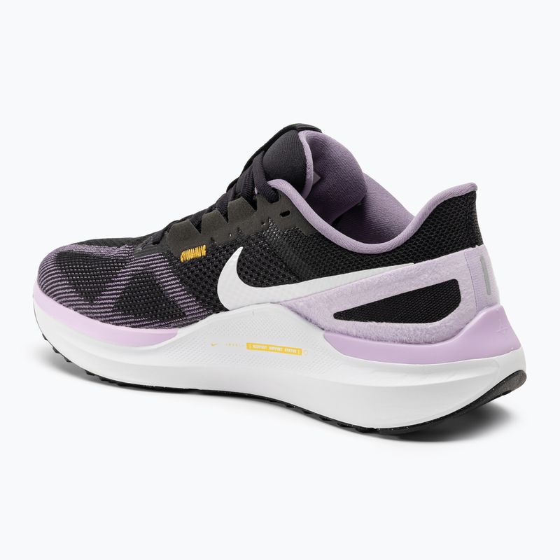 Nike Structure 25 scarpe da corsa donna nero / daybreak / lilac bloom / bianco 3