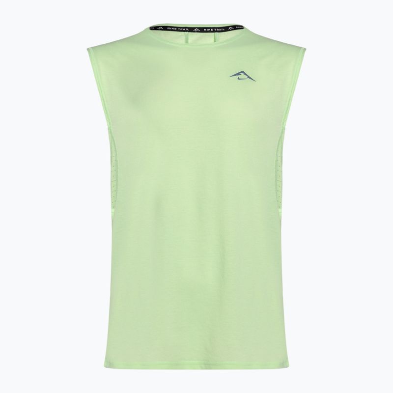 Canotta da corsa Nike Solar Chase da uomo verde vapore/oliva neutra/nero