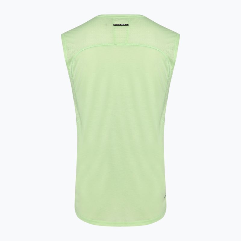 Canotta da corsa Nike Solar Chase da uomo verde vapore/oliva neutra/nero 2