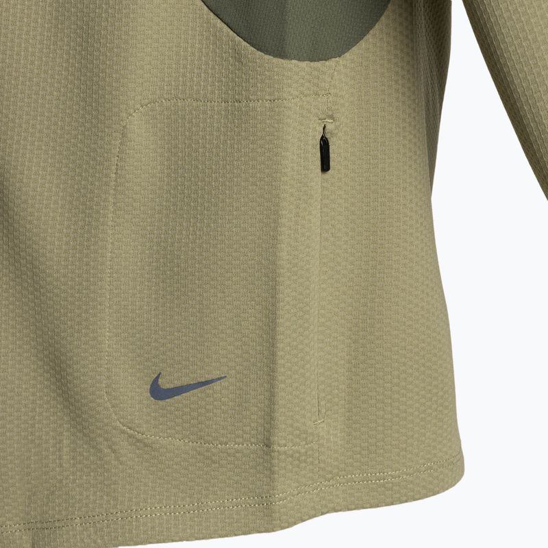 Felpa con cappuccio Nike Trail Dri-Fit UV LS Uomo oliva neutra/oliva media/lilla a maniche lunghe da corsa 4