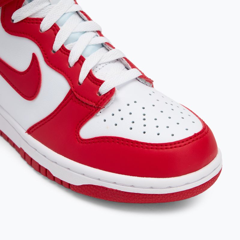 Scarpe Nike Dunk High bianco/università rosso 7