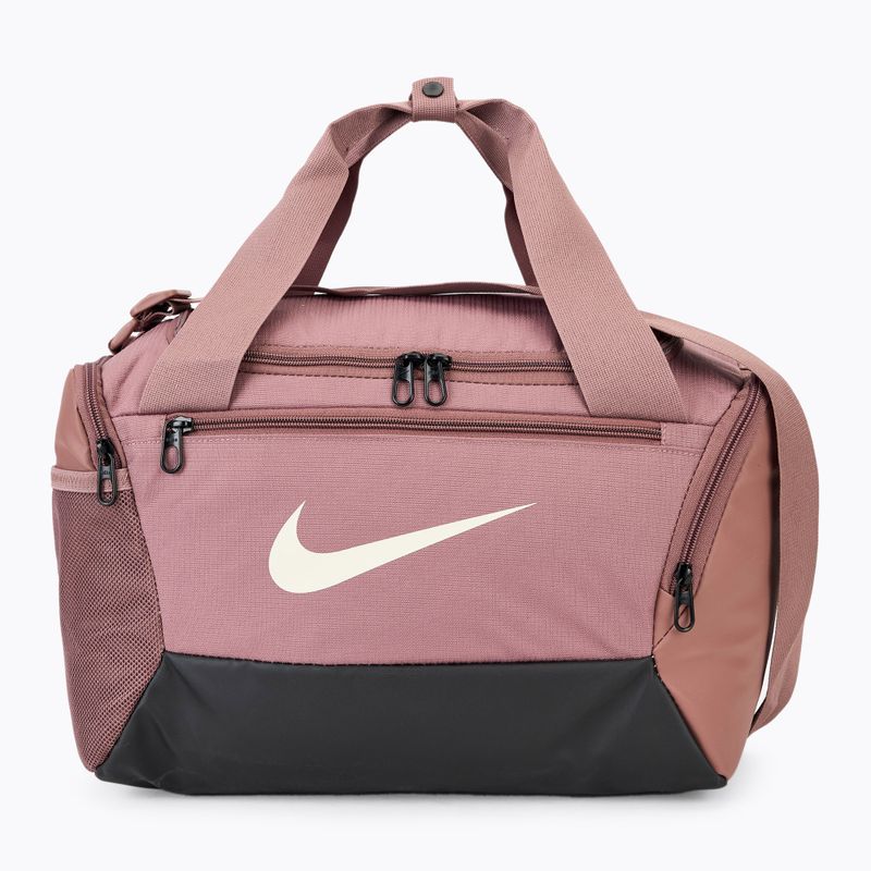 Nike Brasilia 9.5 Duffle 25 l borsa da allenamento smokey mauve/nero/light orewood brown
