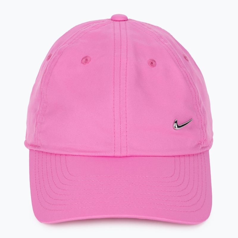 Cappellino Nike Dri-Fit Club Unstructured Metal Swoosh rosa giocoso/argento metallizzato 2