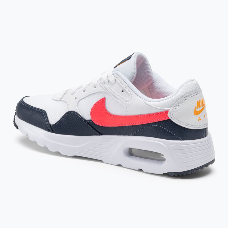 Uomo Nike Air Max Sc scarpe bianco / tuono blu / rosa racer / laser arancione 3