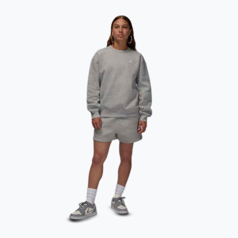 Felpa donna Jordan Brooklyn Fleece dark grey heather/white 2