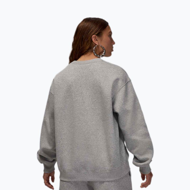 Felpa donna Jordan Brooklyn Fleece dark grey heather/white 3