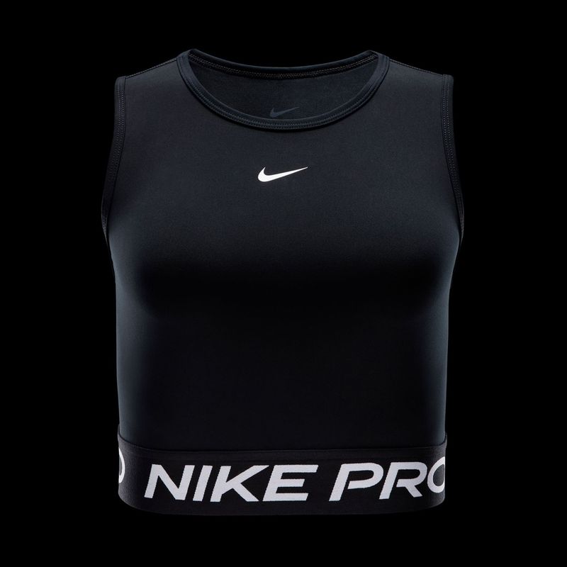 Canotta da allenamento donna Nike Pro Dri-Fit nero/bianco 5