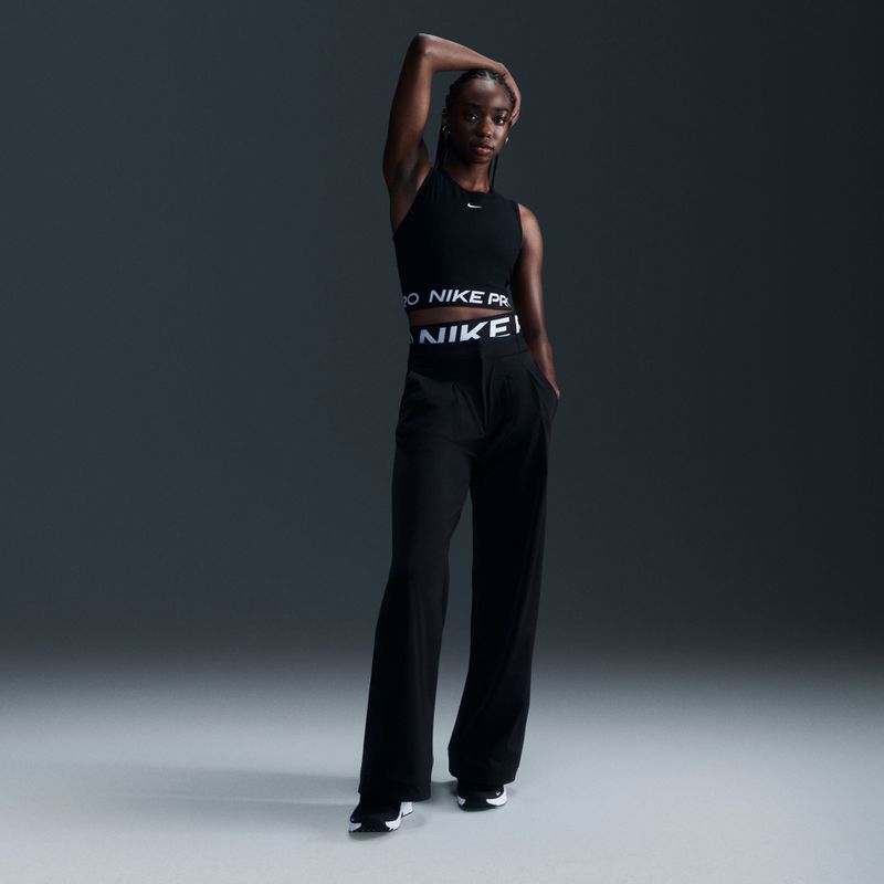 Canotta da allenamento donna Nike Pro Dri-Fit nero/bianco 6