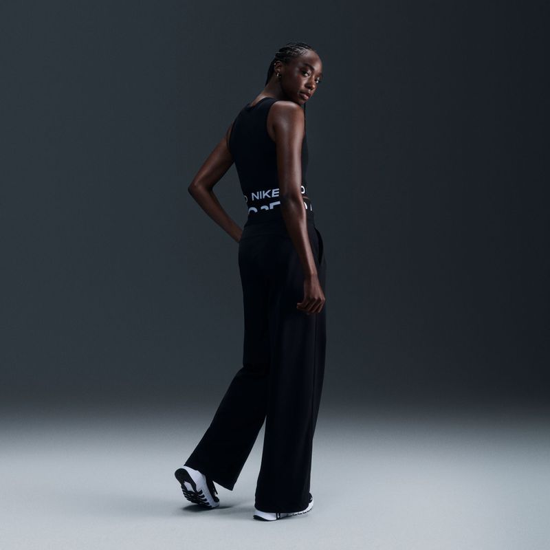 Canotta da allenamento donna Nike Pro Dri-Fit nero/bianco 8