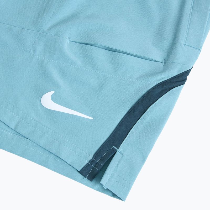 Pantaloncini da tennis da uomo Nike Court Advantage Dri-FIT 7" denim turchese/ armory navy/ bianco 3