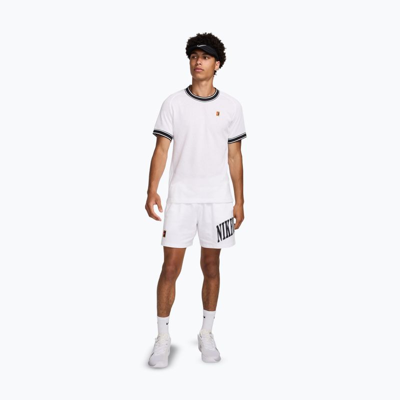 Maglietta da tennis da uomo Nike Court Heritage bianco/nero 2