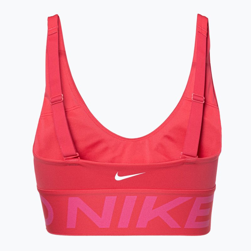 Reggiseno da allenamento Nike Pro Indy Plunge aster rosa/rosa/bianco 2