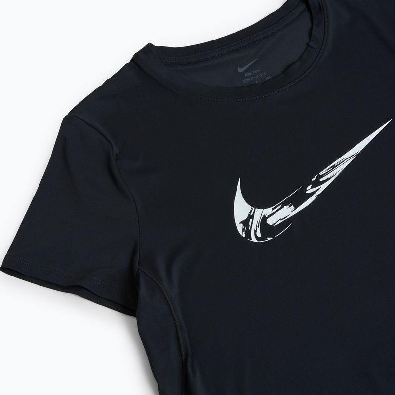 Maglietta da corsa Nike One Dri-Fit bianco/nero da donna 3