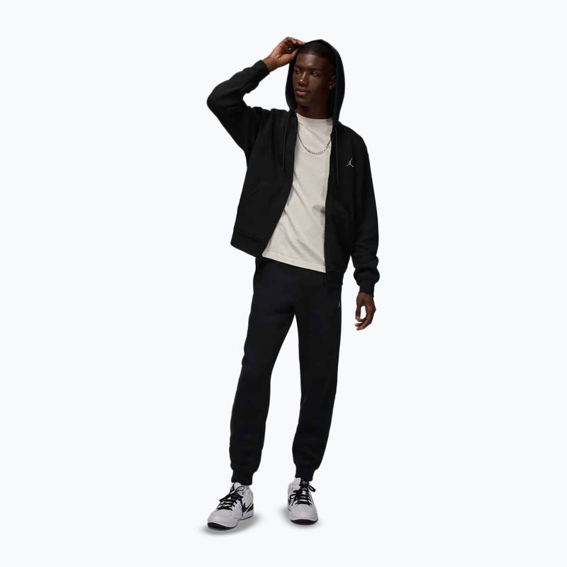 Felpa da uomo Jordan Brooklyn Fleece Full Zip black/white 2