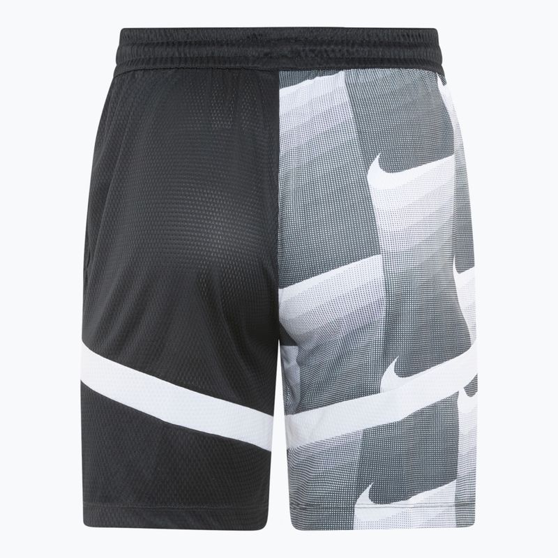 Pantaloncini da basket Nike Icon Dri-Fit 8" da uomo, nero/bianco/bianco 2