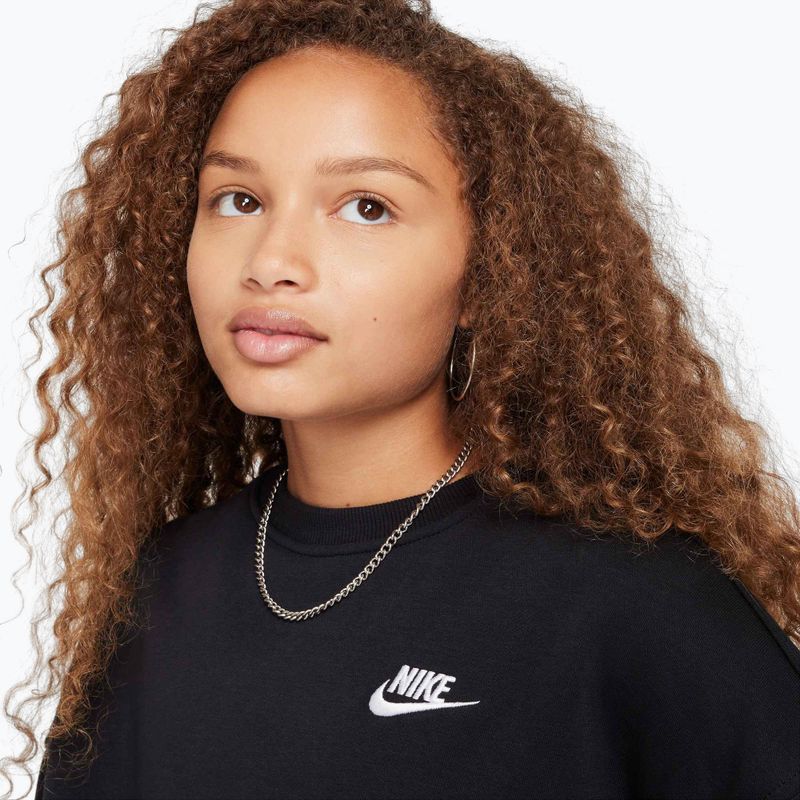 Felpa Nike Sportswear Club Fleece bianco/nero per bambini 4