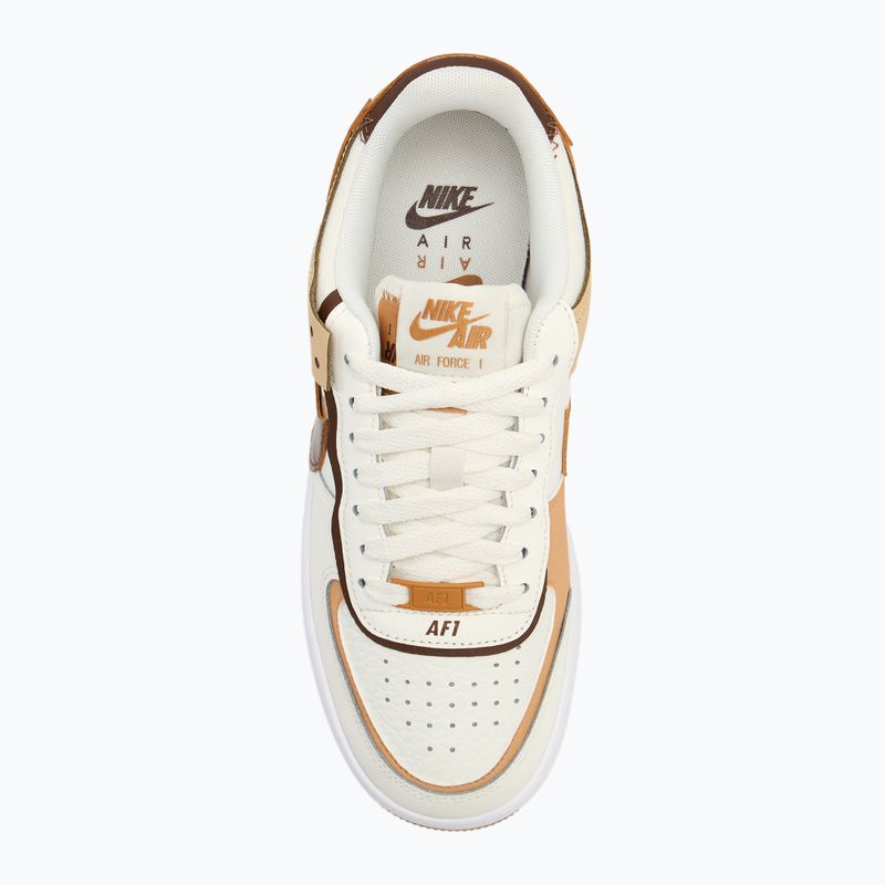 Nike Air Force 1 Shadow scarpe da donna vela/flax/sesamo/marrone 5