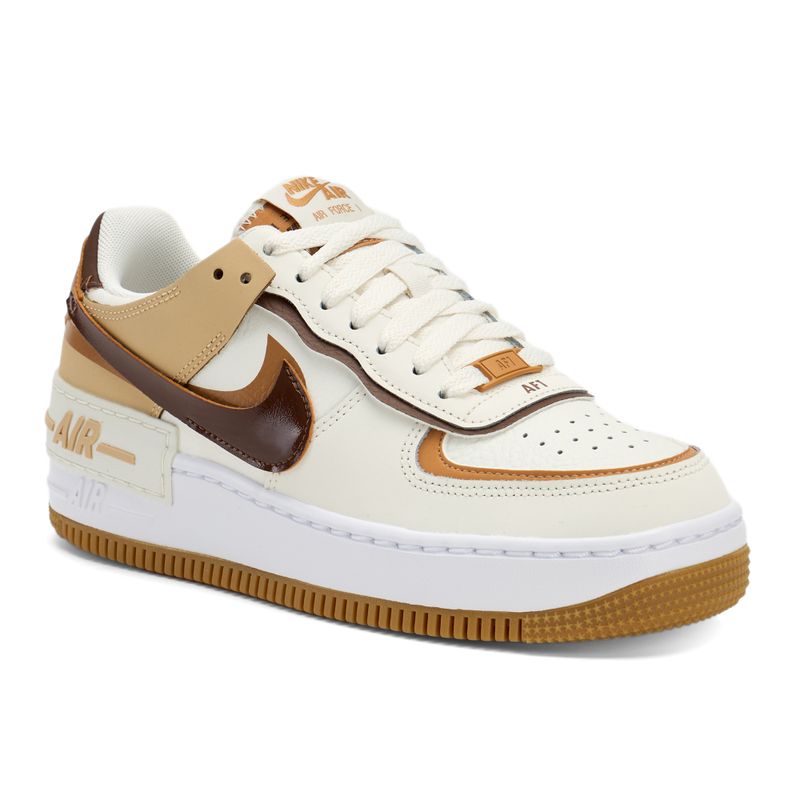 Nike Air Force 1 Shadow scarpe da donna vela/flax/sesamo/marrone 8