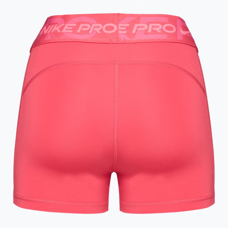 Pantaloncini da allenamento Nike Pro Mid Rise 3" donna aster rosa/pinksicle/hot punch/bianco 2