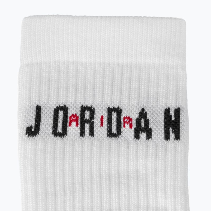 Calzini Nike Jordan Everyday Crew 6 paia white/gym red/black 3